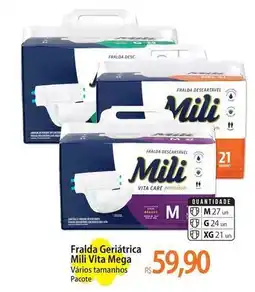 Atacadão Mili - fralda geriátrica vita mega oferta