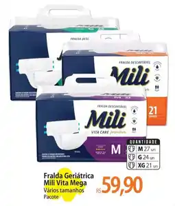 Atacadão Fralda geriátrica mili vita mega oferta