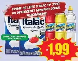 Costa Atacadão Creme de leite italac leve oferta