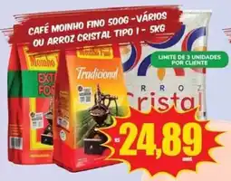 Costa Atacadão Café moinho fino ou arroz cristal tipo 1 oferta