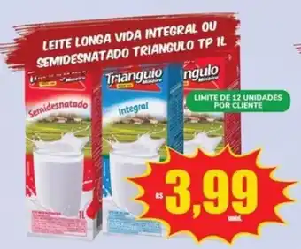 Leite longa vida integral ou semidesnatado triangulo tp il