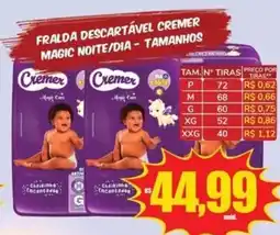 Costa Atacadão Fralda descartável cremer magic noite/dia - tamanhos oferta