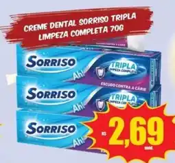 Costa Atacadão Creme dental sorriso tripla limpeza completa oferta
