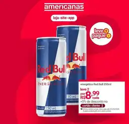 Lojas Americanas Red bull - energético oferta