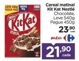 Carrefour Cereal matinal Kit Kat Nestlé Chocolate oferta
