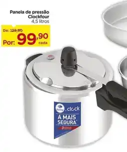 Carrefour Panela de pressão clockfour oferta