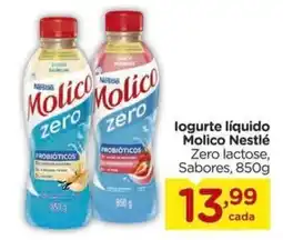 Carrefour logurte líquido molico nestlé zero lactose, sabores oferta