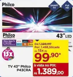 Carrefour tv 43" philco p43cra oferta