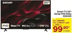 Carrefour Smart tv 50" semp fhd roku 50s42r oferta