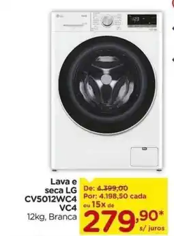 Carrefour Lava e seca lg cv5012wc4 vc4 oferta