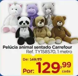 Carrefour Pelúcia animal sentado oferta