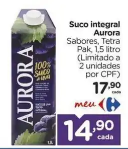 Carrefour Suco integral aurora sabores oferta