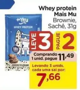 Carrefour Whey protein mais mu brownie, sachê oferta