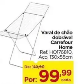 Carrefour Varal de chão dobrável Carrefour Home oferta