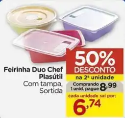 Carrefour Feirinha duo chef plasútil com tampa, sortida oferta