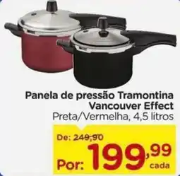 Carrefour Panela de pressão Tramontina Vancouver Effect Preta/Vermelha oferta