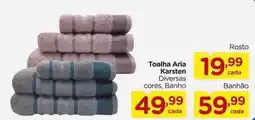 Carrefour Toalha aria karsten diversas cores, banho oferta