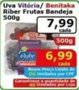 Mialich Supermercados Uva vitória/ benitaka riber frutas bandeja oferta