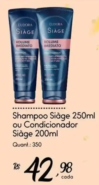 Shampoo Siâge ou Condicionador Siâge