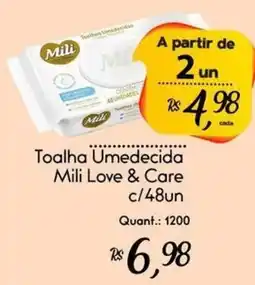 Giassi Supermercados Toalha Umedecida Mili Love & Care oferta