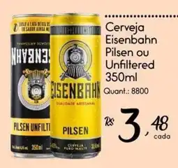 Giassi Supermercados Cerveja eisenbahn pilsen ou unfiltered oferta