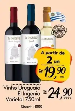 Giassi Supermercados vinho uruguaio el ingenio varietal oferta