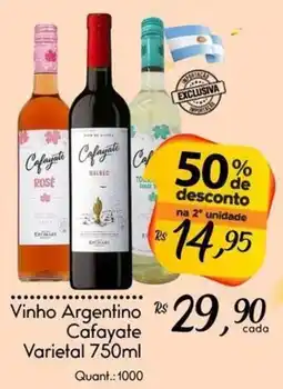 Giassi Supermercados Vinho Argentino Cafayate Varietal oferta