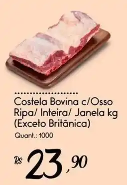 Giassi Supermercados Costela Bovina c/Osso Ripa/ Inteira/ Janela kg oferta