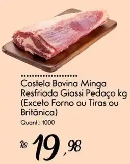 Giassi Supermercados Costela Bovina Minga oferta
