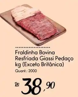 Giassi Supermercados Fraldinha Bovina Resfriada Giassi Pedaço oferta