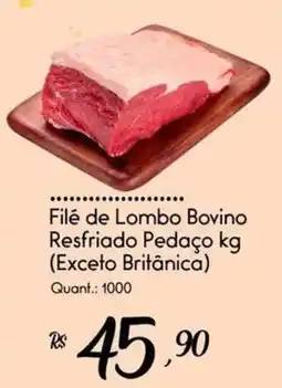 Giassi Supermercados Filé de Lombo Bovino Resfriado Pedaço kg oferta