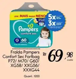 Giassi Supermercados Fralda Pampers Confort Sec Fortbag oferta