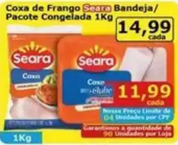 Mialich Supermercados Coxa de frango seara bandeja/pacote congelada oferta