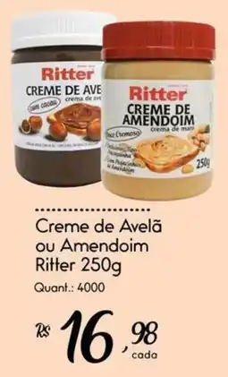 Giassi Supermercados Creme de Avelã ou Amendoim Ritter oferta