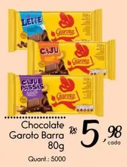 Giassi Supermercados Chocolate garoto barra oferta