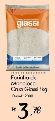 Giassi Supermercados Farinha de Mandioca Crua Giassi oferta