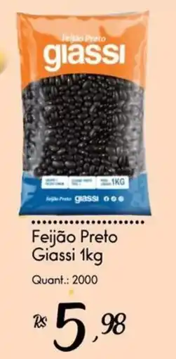 Giassi Supermercados Feijão Preto Giassi oferta