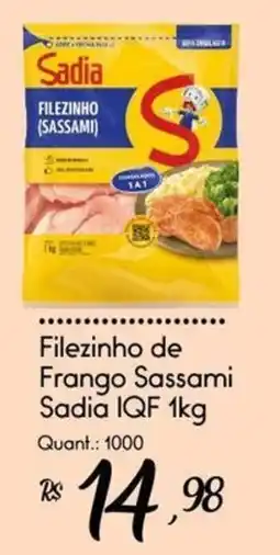 Giassi Supermercados Filezinho de Frango Sassami Sadia IQF oferta