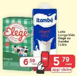 Supermercados Princesa Leite Longa Vida Elegê ou Itambé oferta