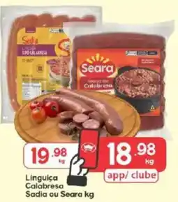 Supermercados Princesa Linguica Calabresa Sadia ou Seara oferta