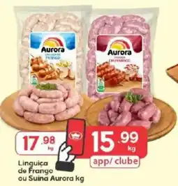 Supermercados Princesa Linguiça de Frango ou Suína Aurora oferta