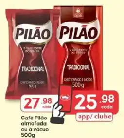 Supermercados Princesa Café Pilão almofada ou a vácuo oferta