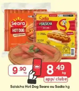 Supermercados Princesa Salsicha Hot Dog Seara ou Sadia oferta