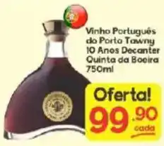 Vinho Português do Porto Tawny 10 Anos Decanter Quinta da Boeira