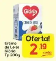 Supermercados Princesa Creme de Leite Glória oferta