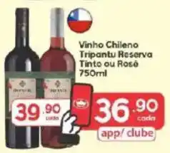 Supermercados Princesa Vinho Chileno Tripantu Reserva Tinto ou Rosé oferta