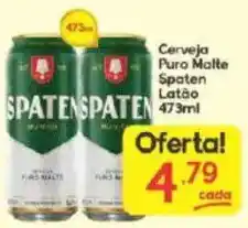 Supermercados Princesa Cerveja Puro Malte Spaten Latão oferta