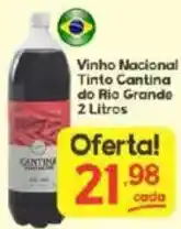 Supermercados Princesa vinho nacional tinto cantina do rio grande oferta