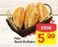 Supermercados Princesa Pão Semi Italiano oferta