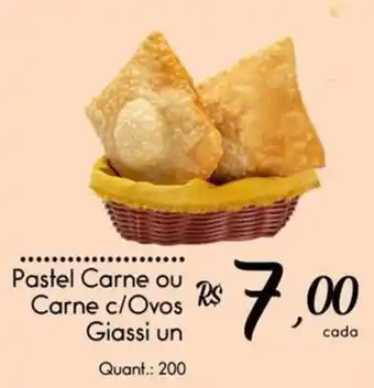 Pastel Carne ou Carne c/Ovos Giassi un